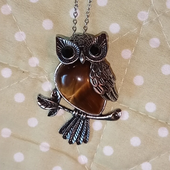 Jewelry - New Tiger Eye Owl Necklace